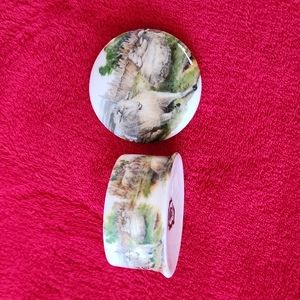 Newhall Staffordshire Bone China, Trinket Picture Box. England